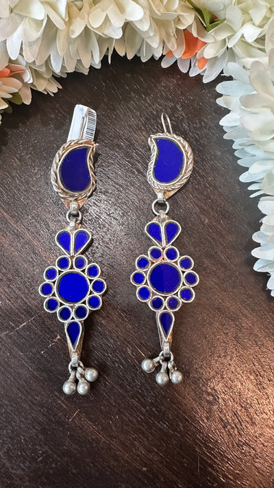 Afgani earring with Blue glass stones