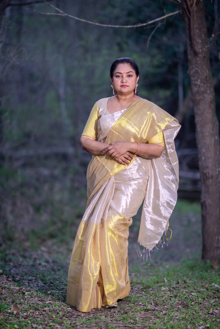 Cotton tissue saree