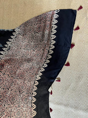Modal silk kurti with Ajrakh hand block print