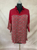 Pure Modal silk shirt with hand block print