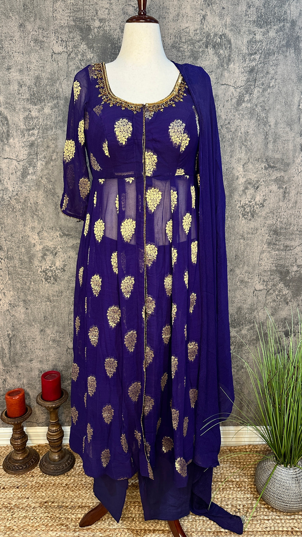 Purple designer salwar set