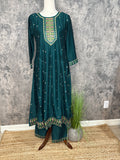 Bottle green anarkali