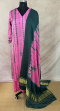 Shibori modal silk kurti set