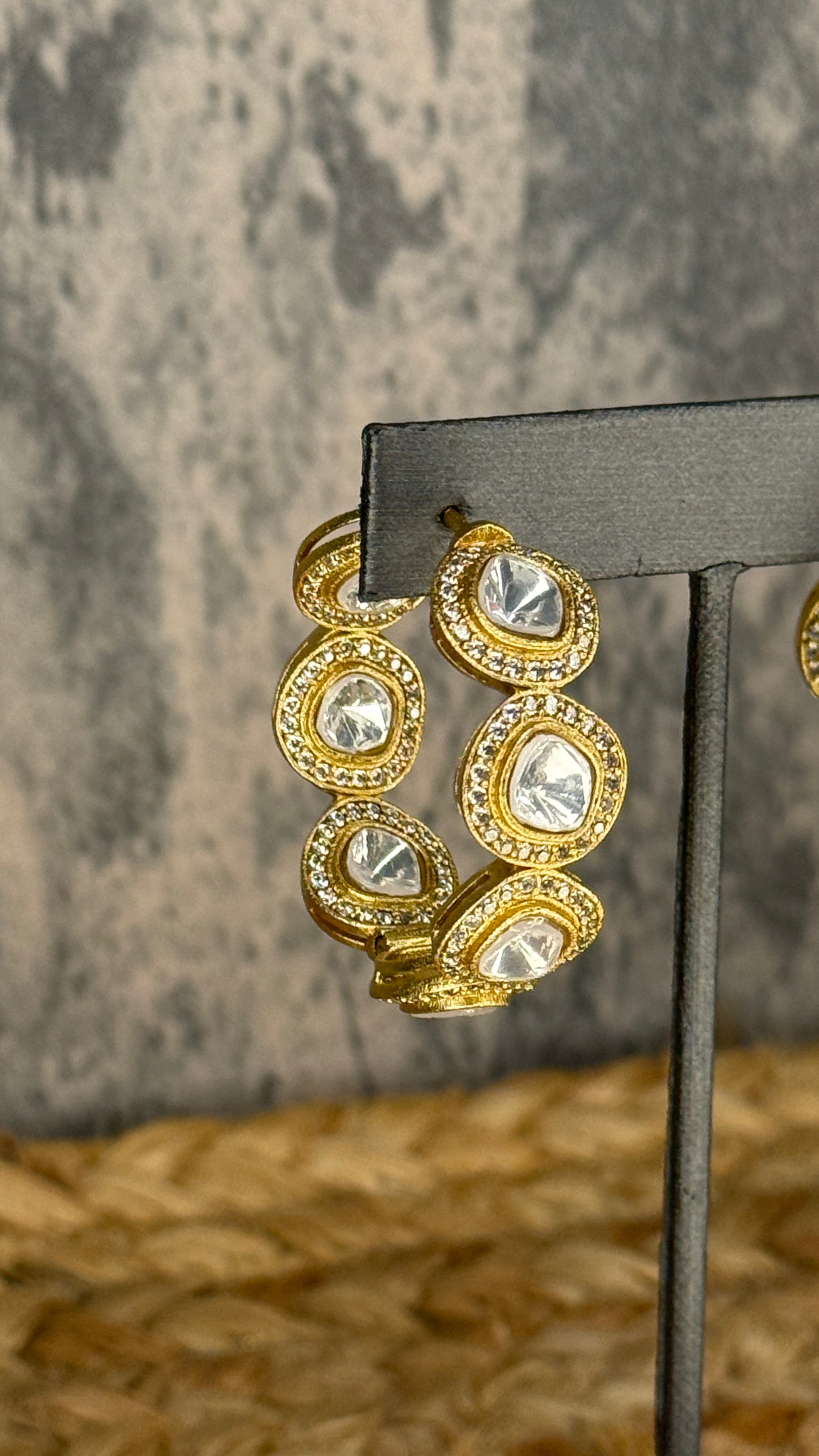 Moissanite hoops
