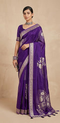 Crepe georgette saree with stitched blouse