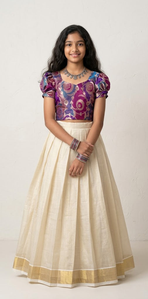skirt and brocade blouse - 12 to 13 yr