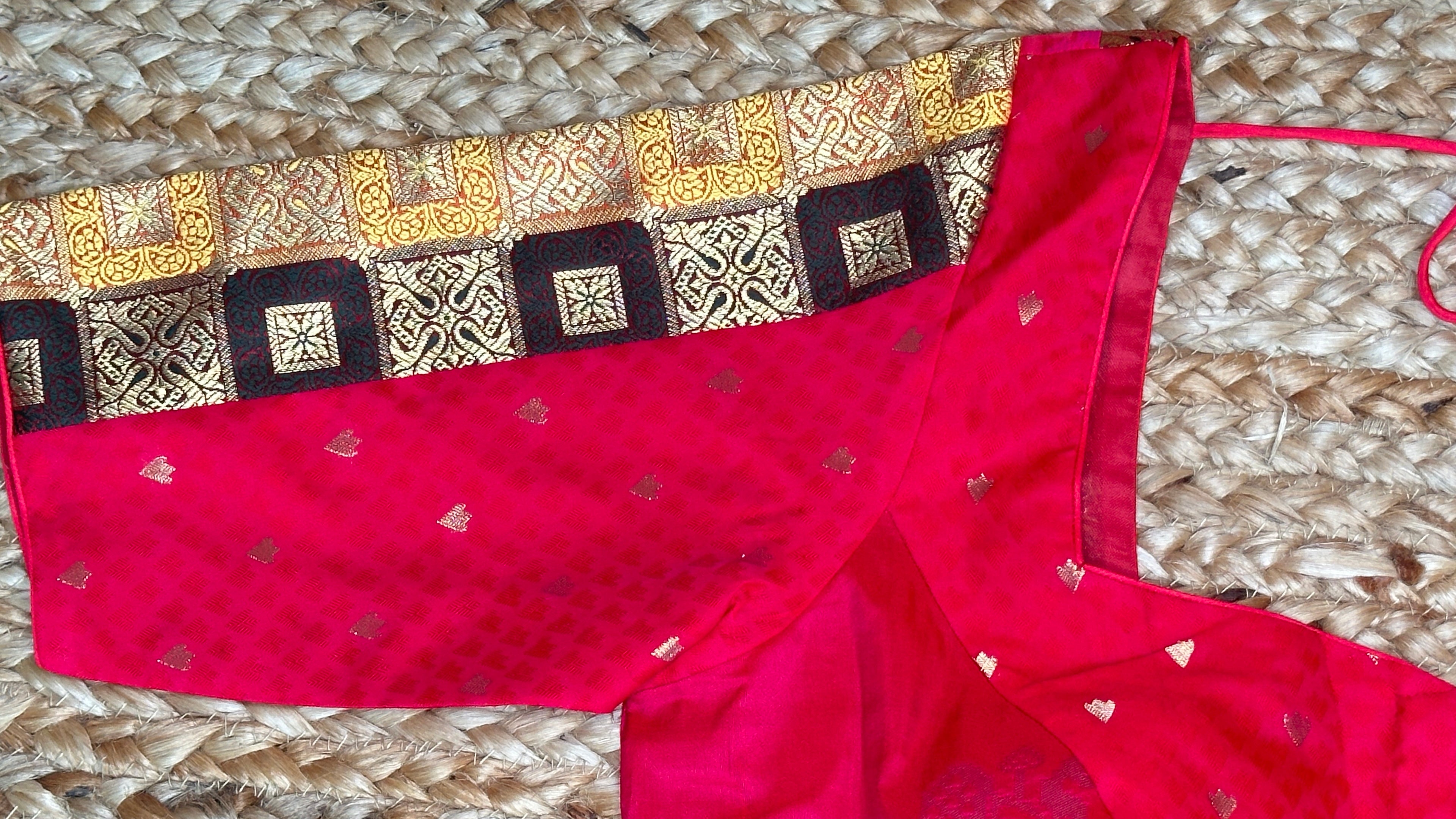 Pink Brocade blouse