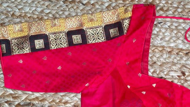 Pink Brocade blouse