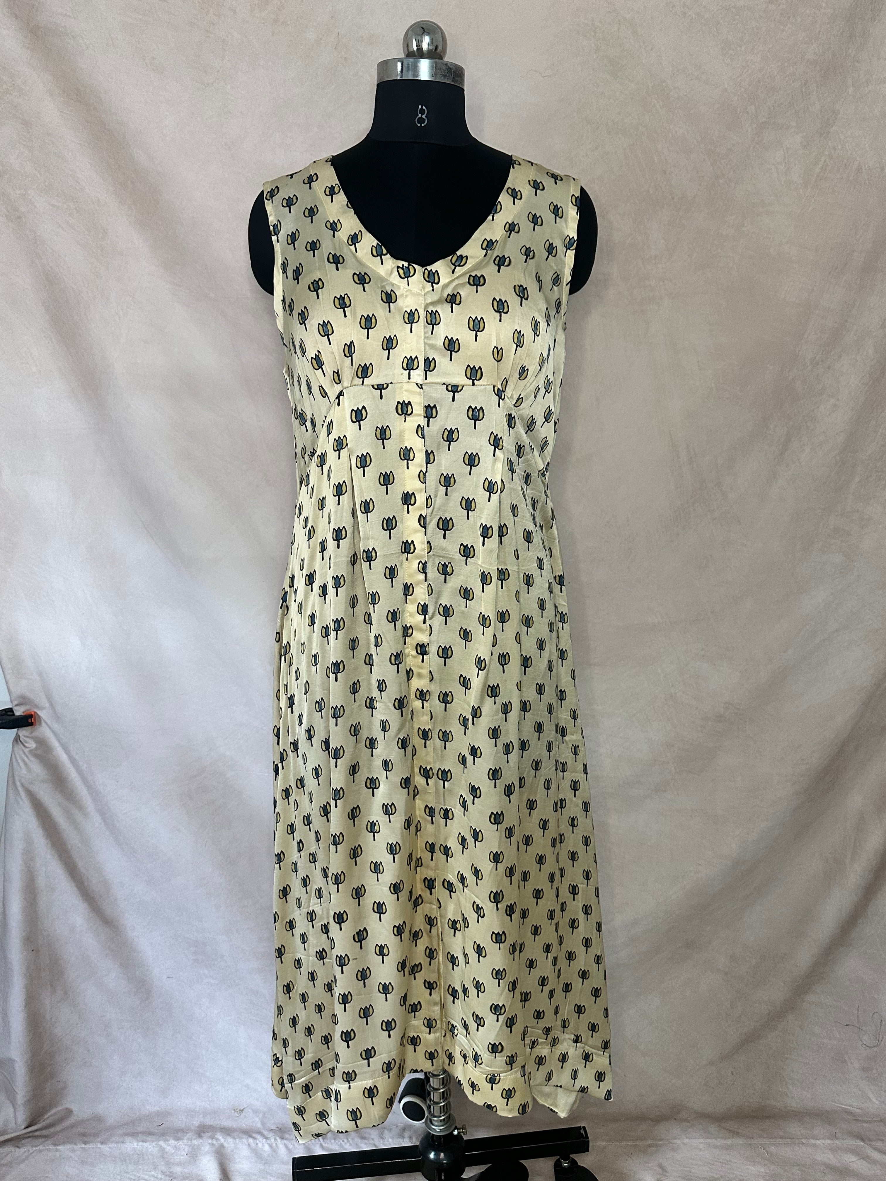 Off white modal silk dress