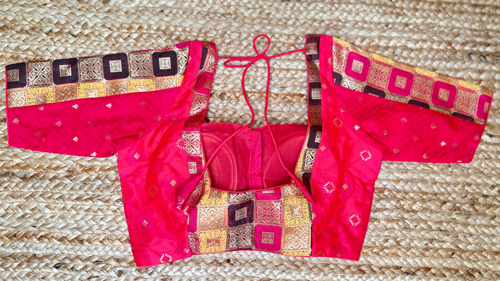 Pink Brocade blouse