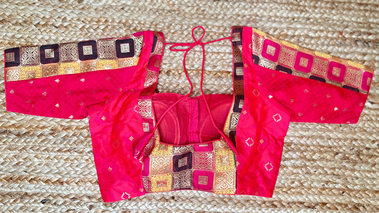 Pink Brocade blouse