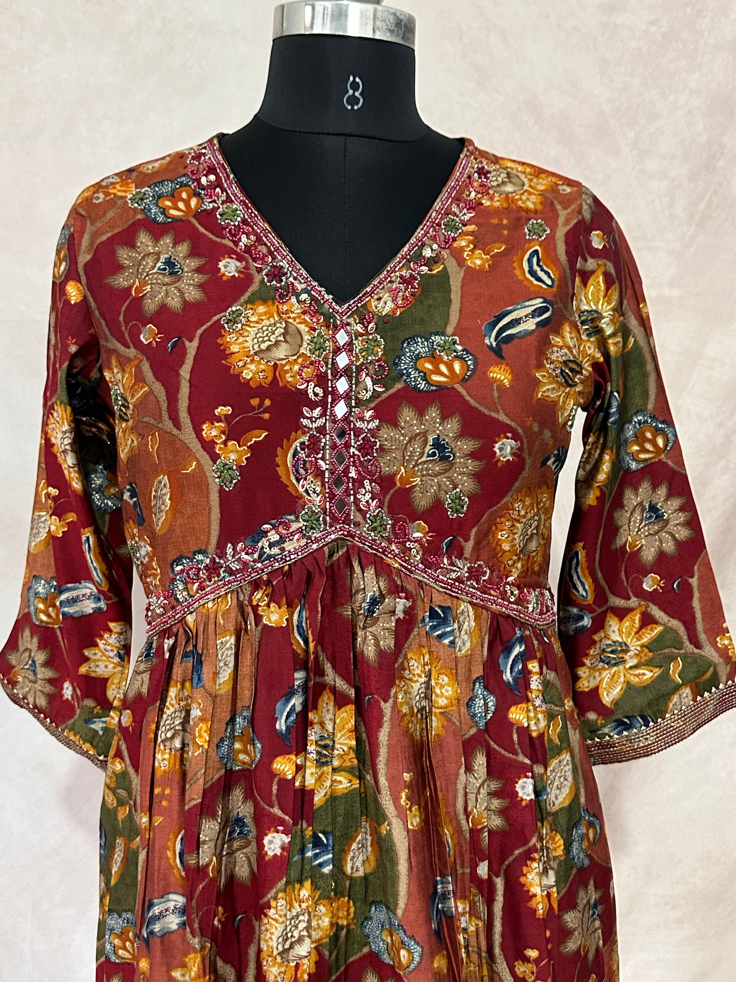 Kurti with bottom and dupatta