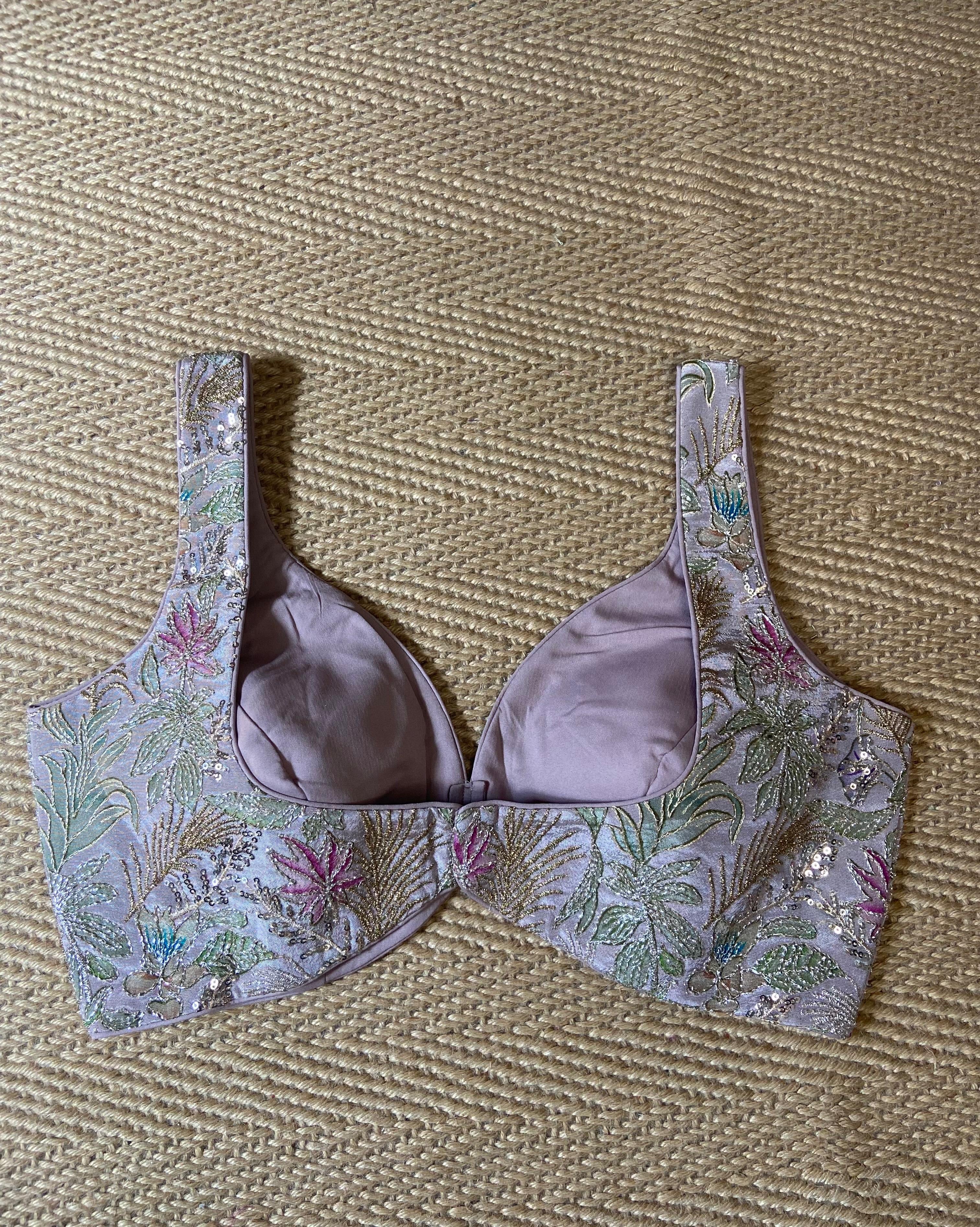 Lilac tissue silk blouse