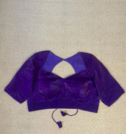 Purple plain tissue blouse