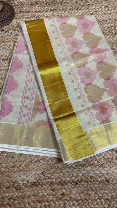Tissue set saree with digital print
