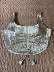 Gold sequins corset blouse