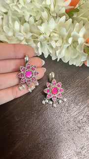 Silver Bugadis with kemp stones