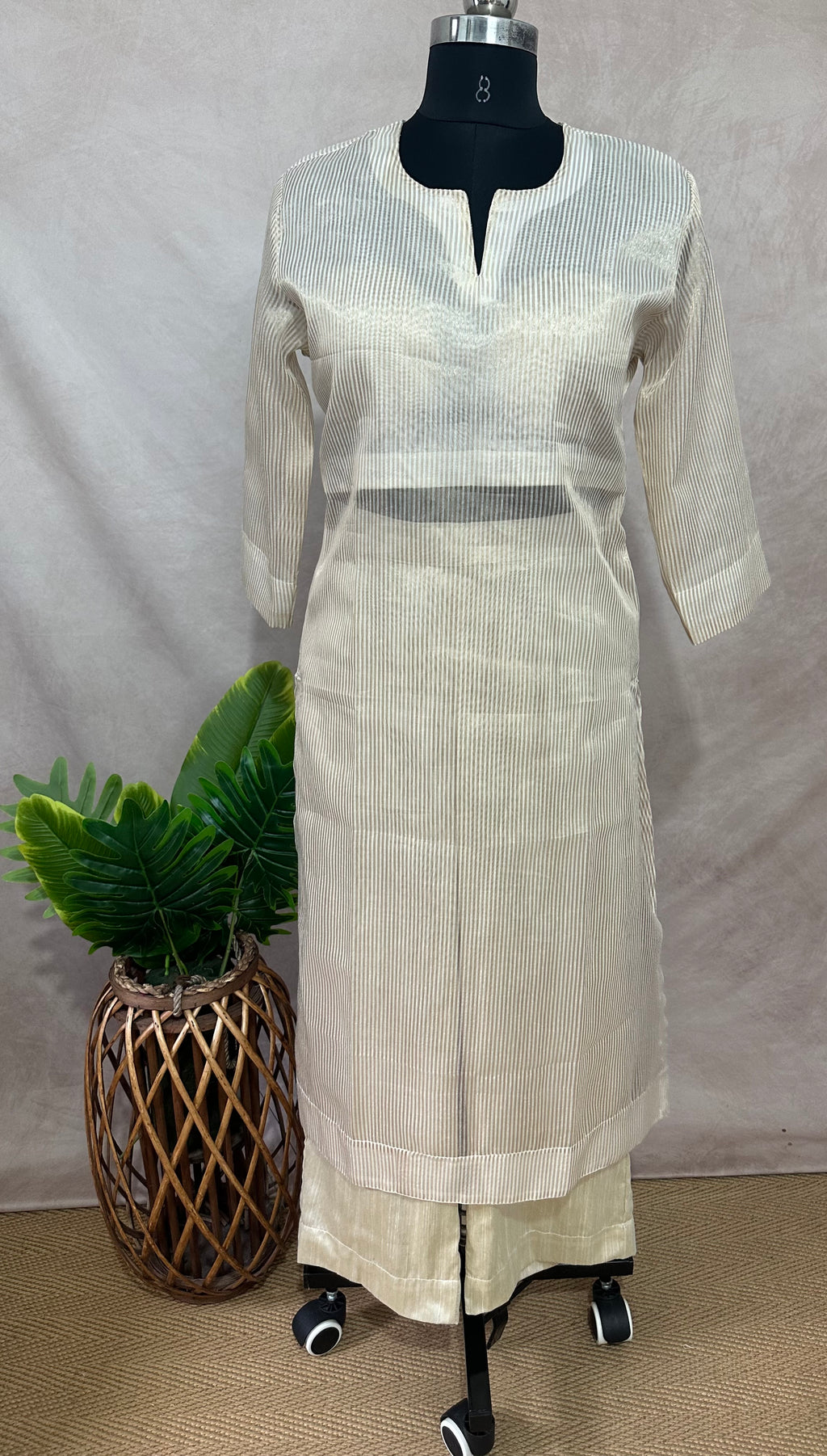 Tissue chanderi designer kurti