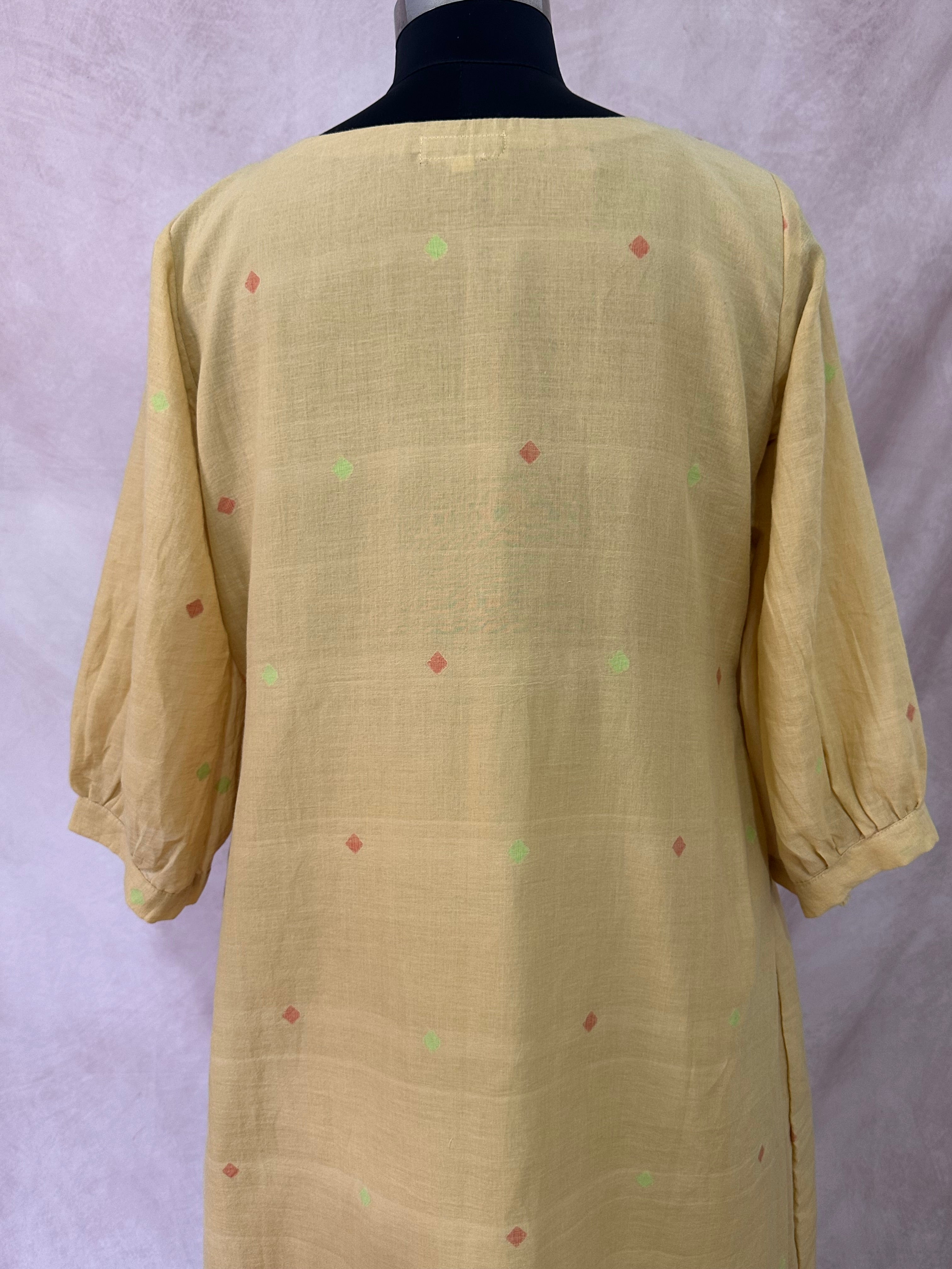 Handloom jamdani cotton dress