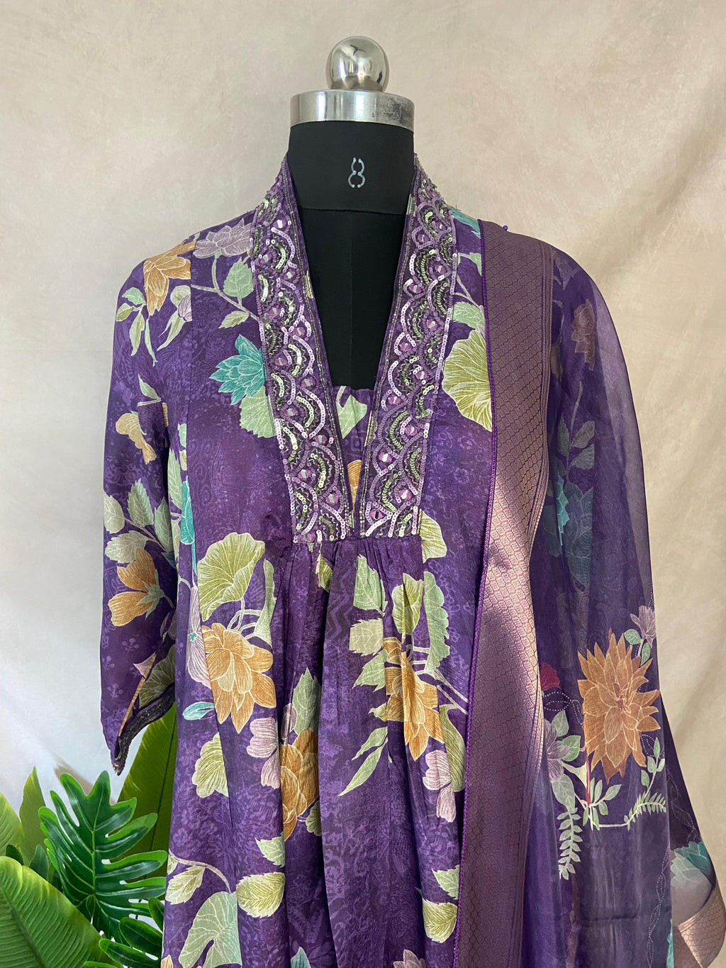 Purple kurti set