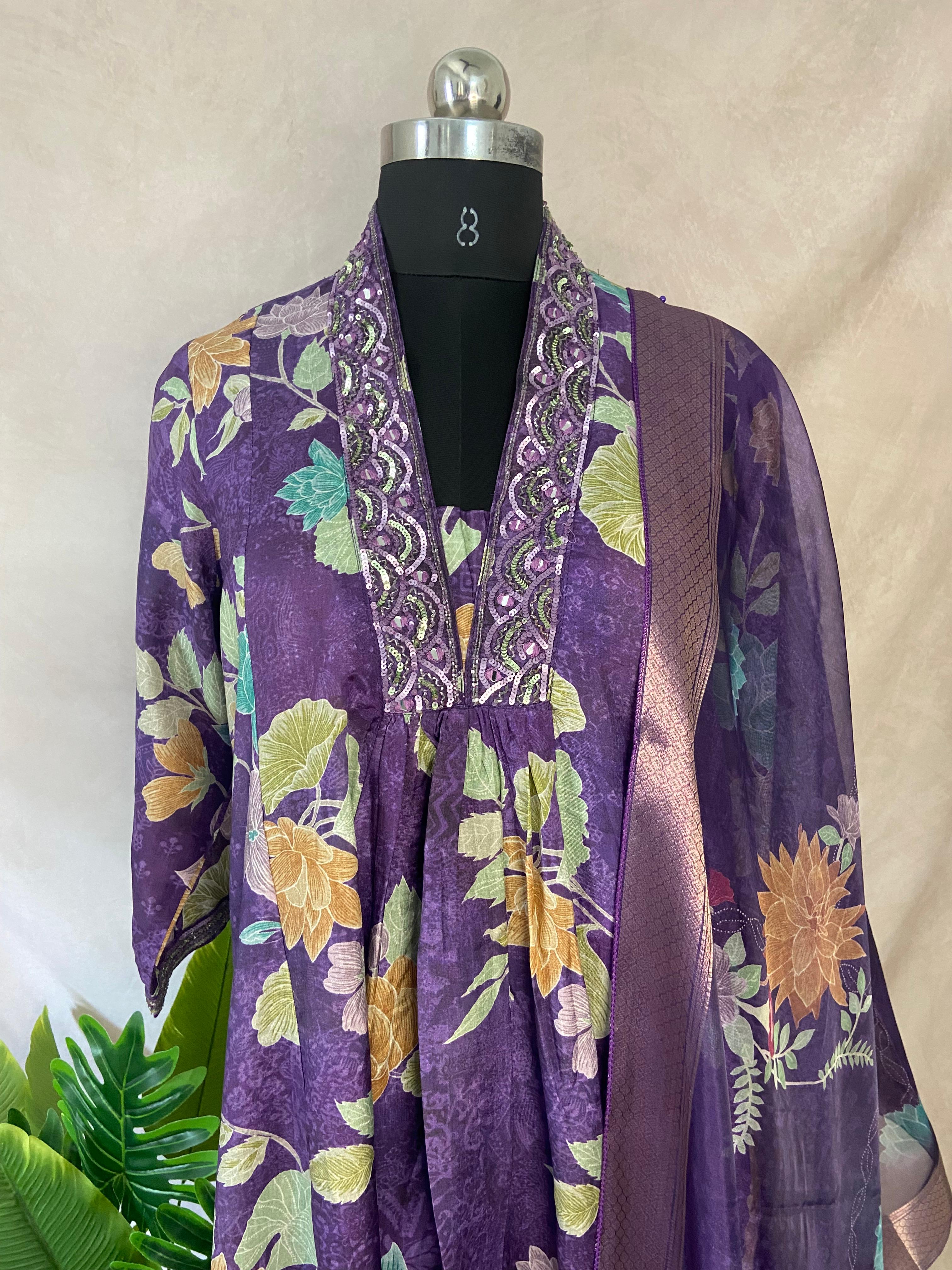 Purple kurti set