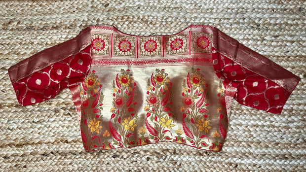 Red tissue silk blouse