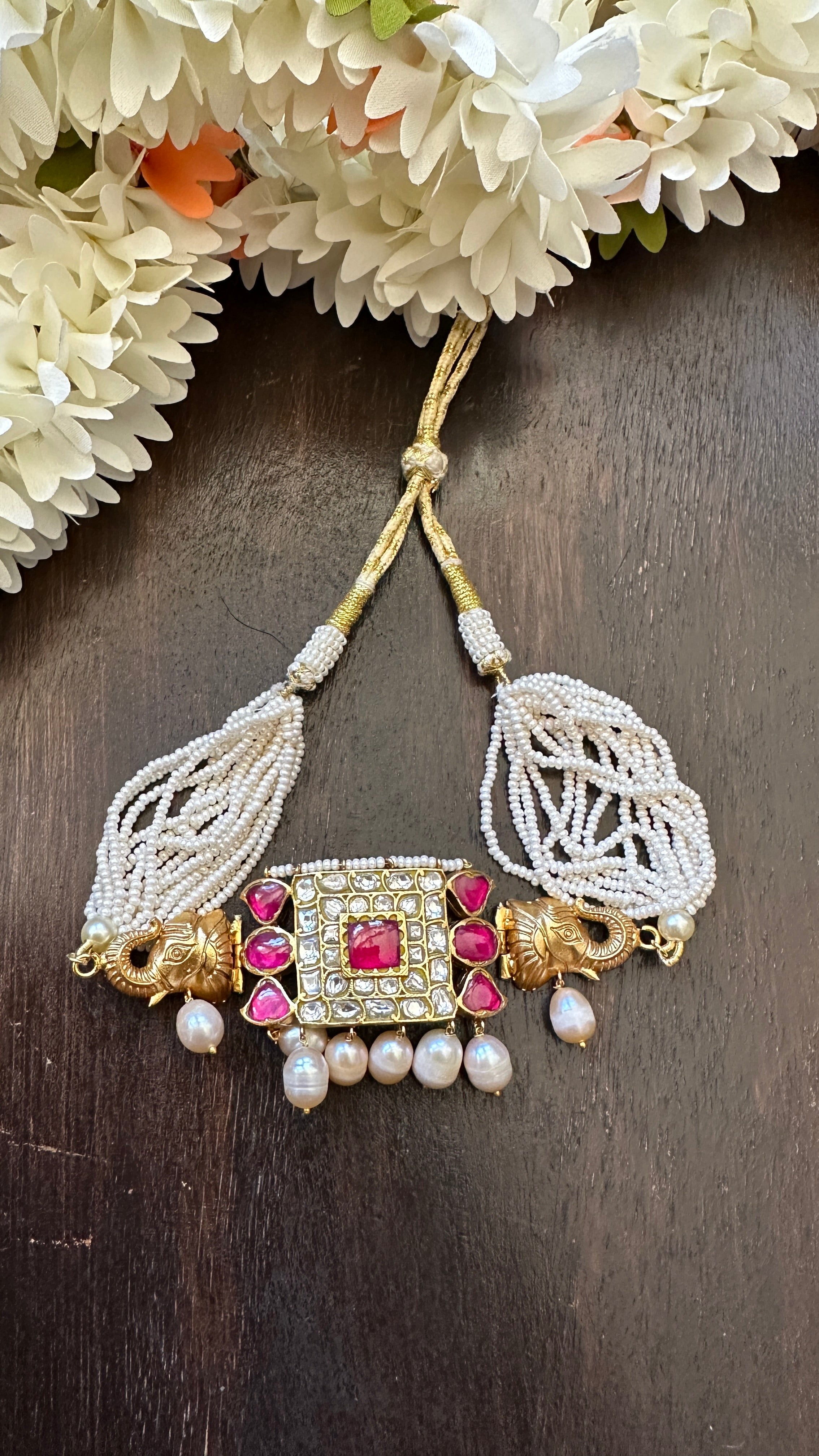 Designer choker with jhumka