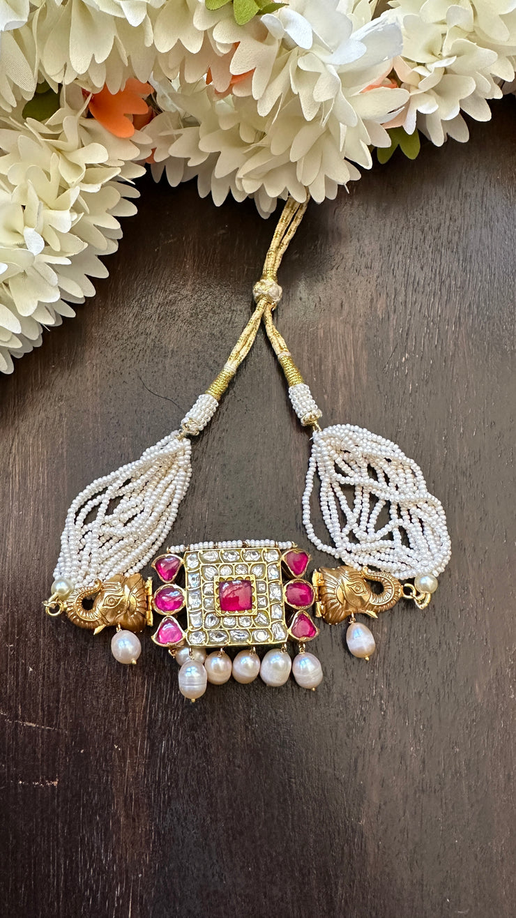 Designer choker with jhumka