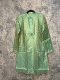 Light green banarsi brocade style kurta
