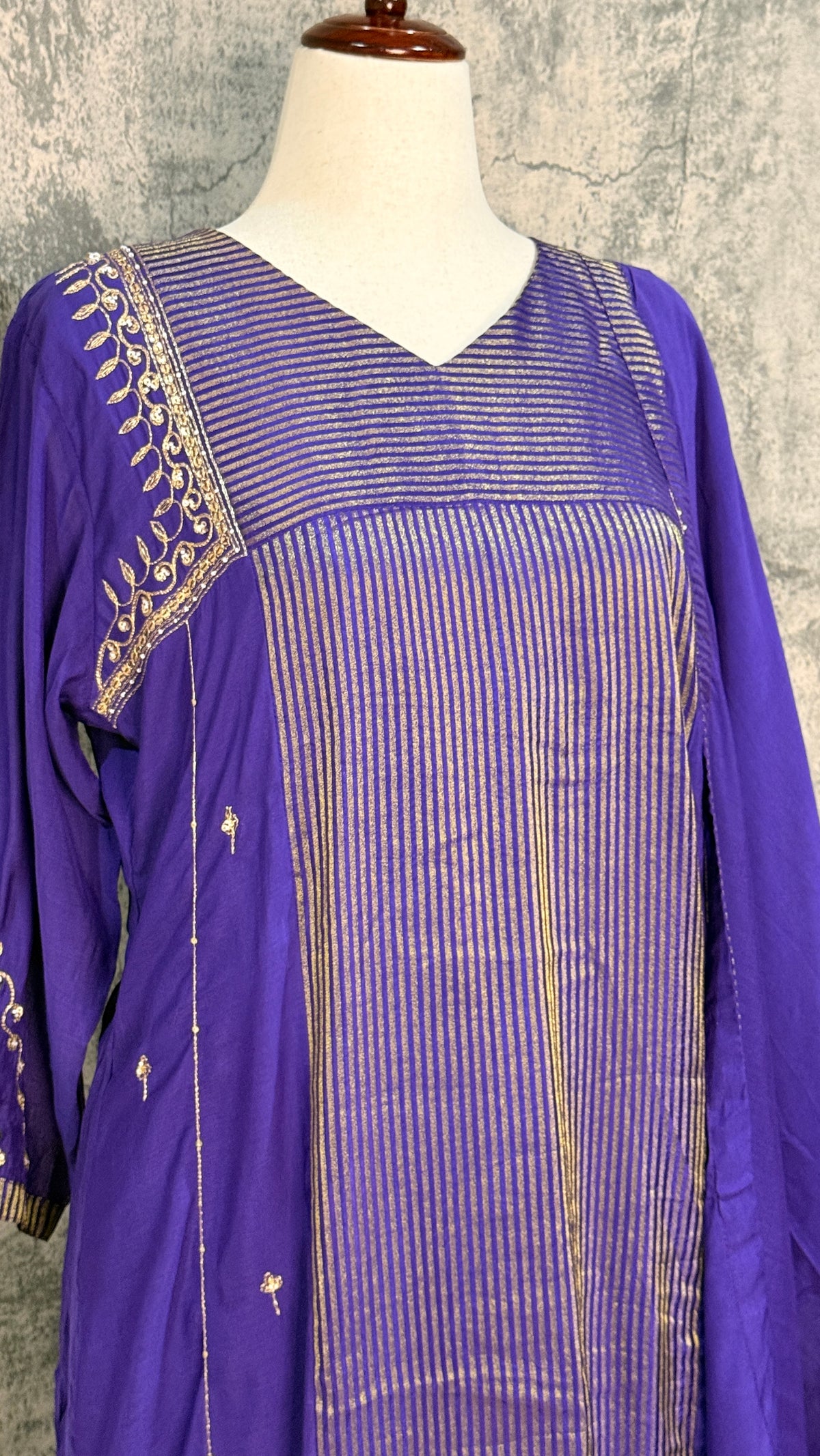 Purple tissue chanderi silk kurti set