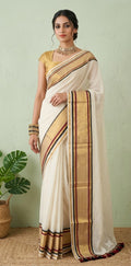 Maroon and black border 120 count mulcotton saree