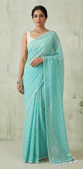 Mul cotton check saree