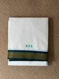 9X5 yard cotton dhothi (Green and maroon border)