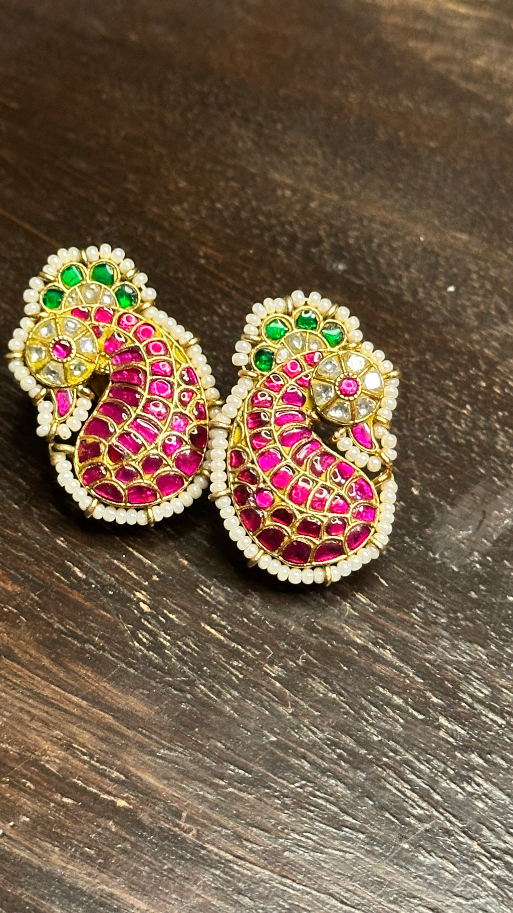Jadu peacock studs