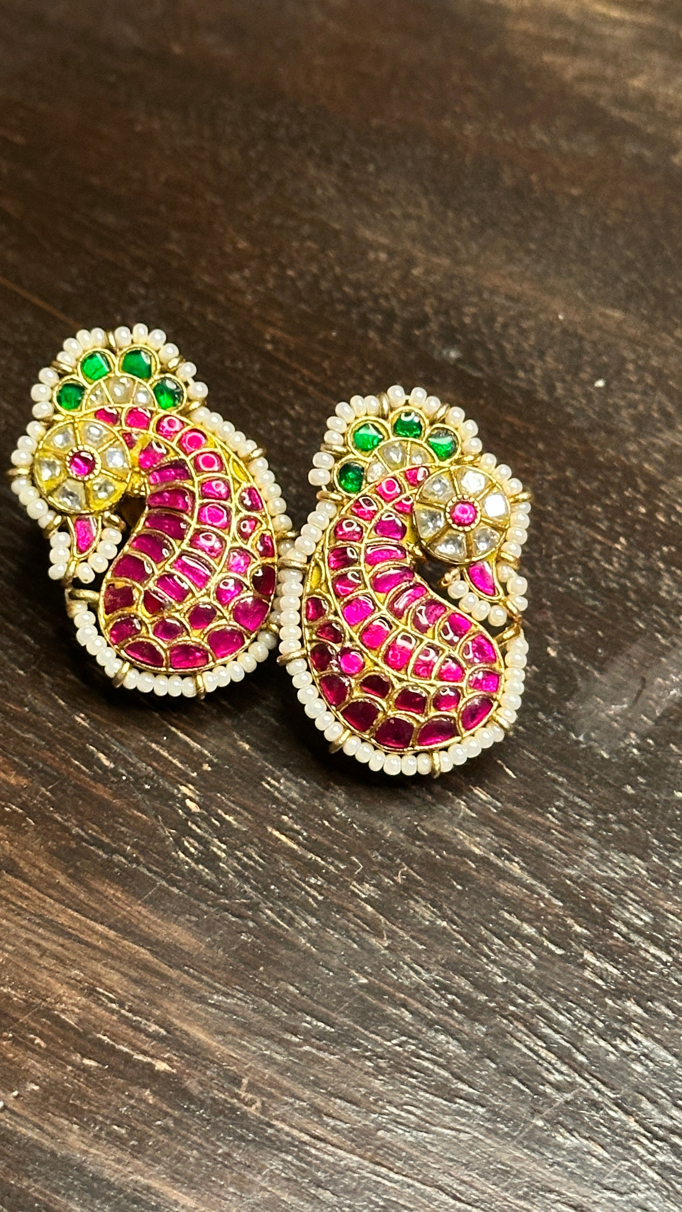 Jadu peacock studs
