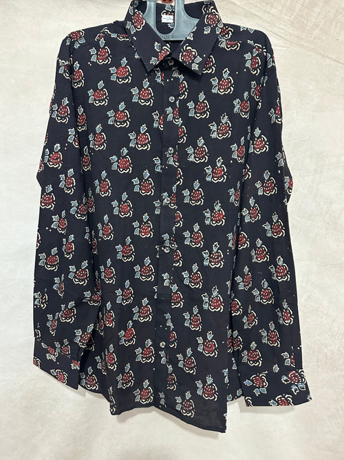 Ajrakh handblock printed shirts in pure Cotton