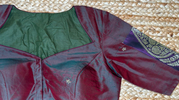Green iridescent blouse