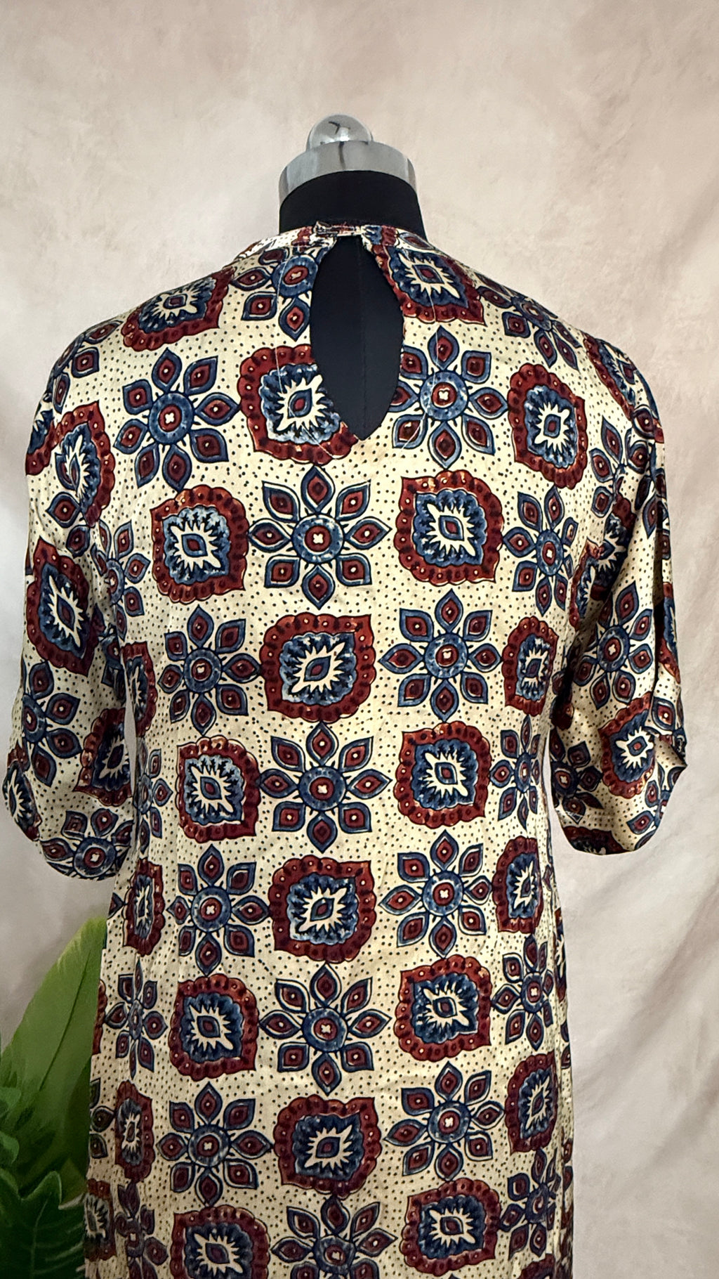 Ajrakh modal silk dress