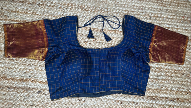 Navy blue narayanpettu blouse