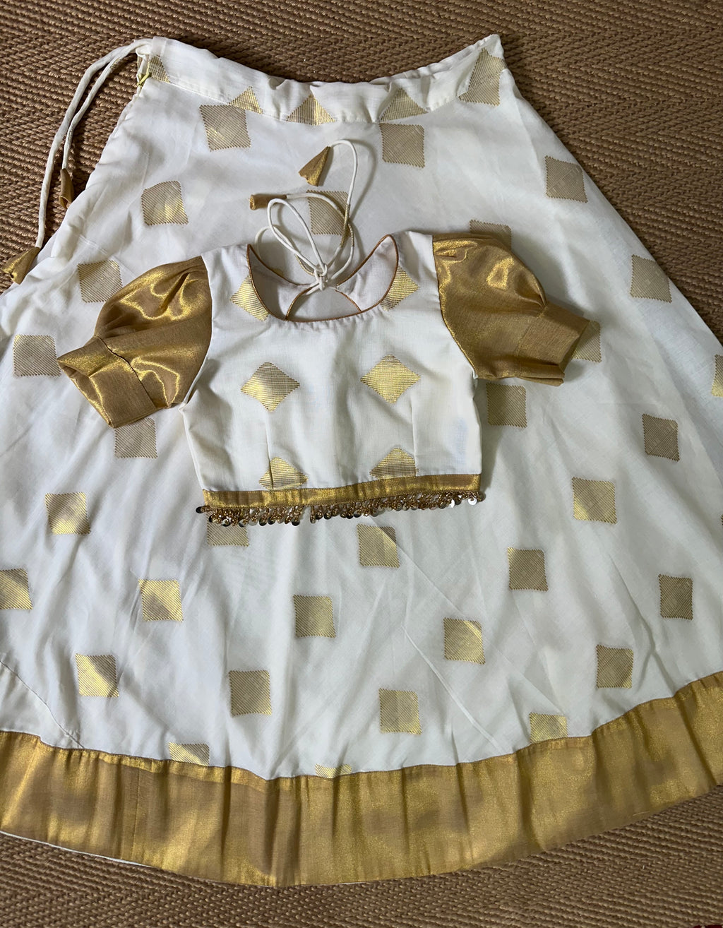 Onam skirt and crop top