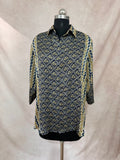 Pure Modal silk shirt with hand block print