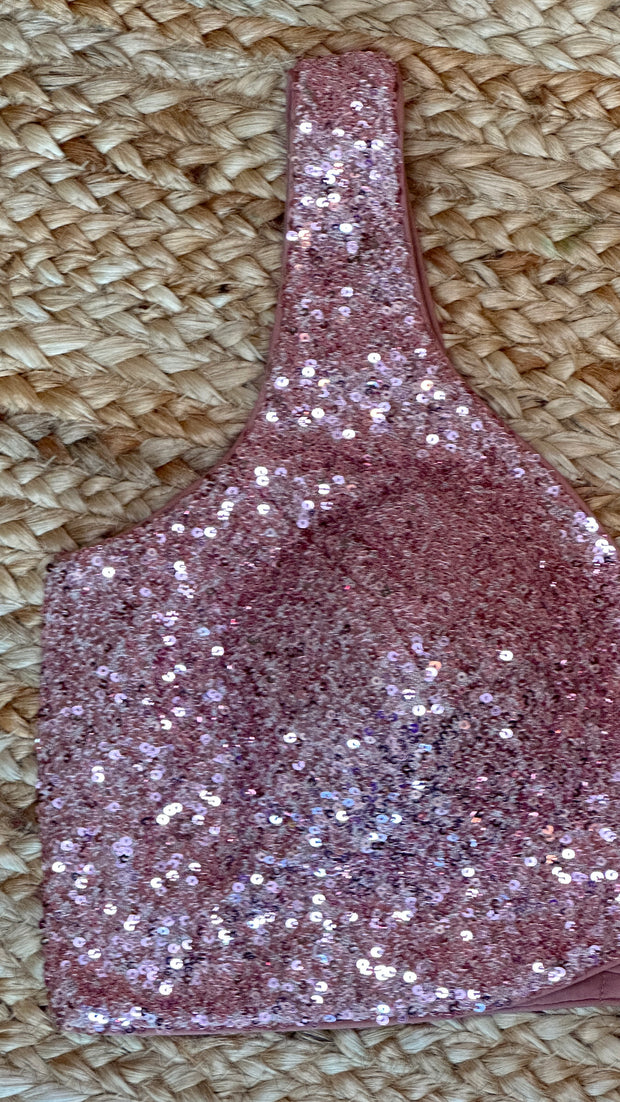 Rose gold sequins blouse