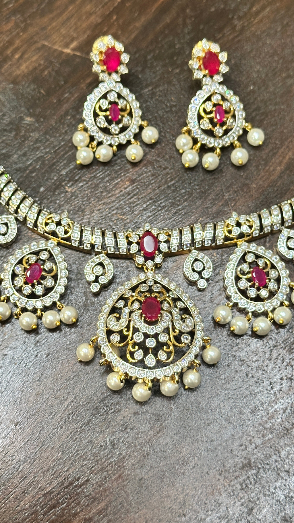 Necklace with earring