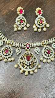 Necklace with earring