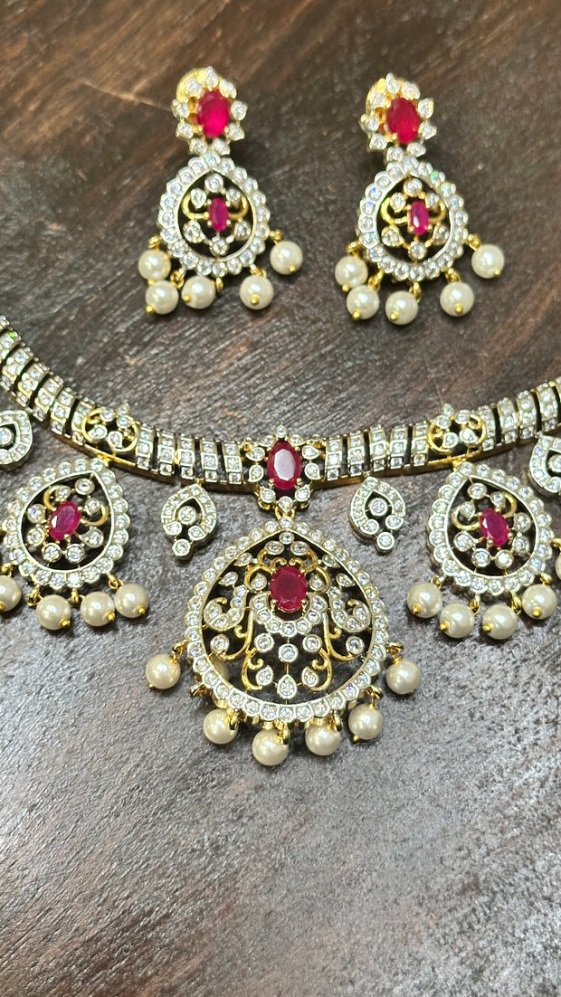 Necklace with earring