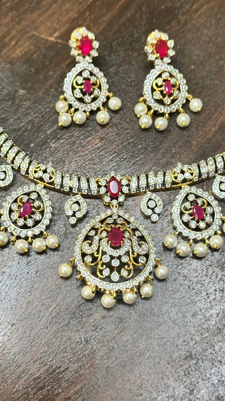Necklace with earring