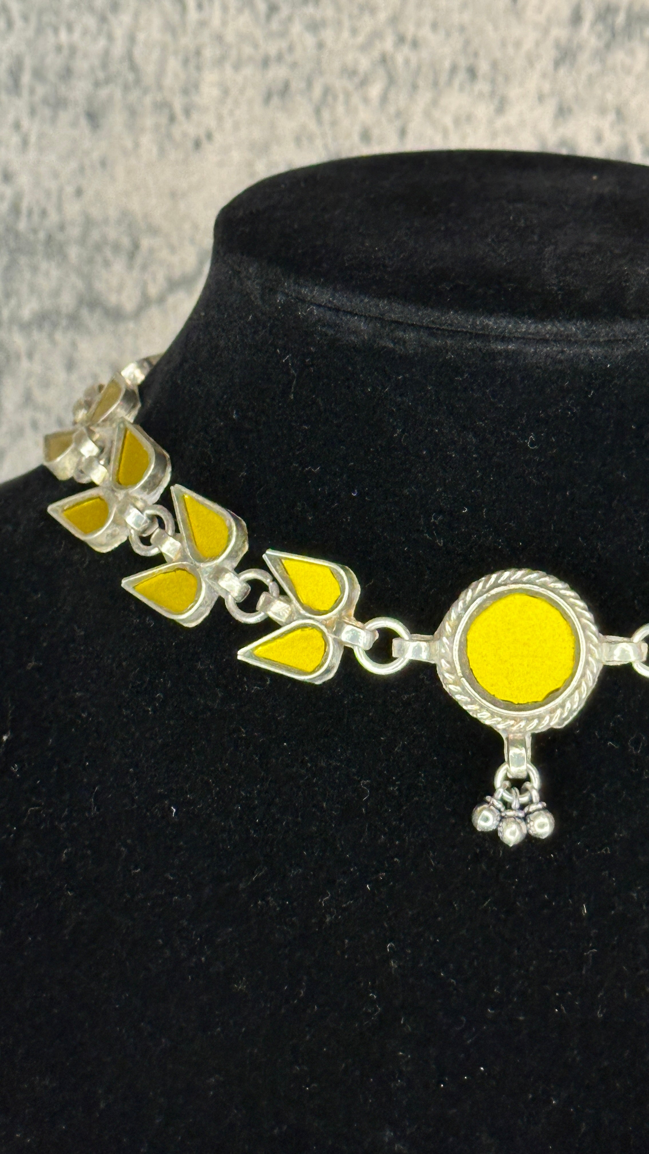 Indian glass choker with earring