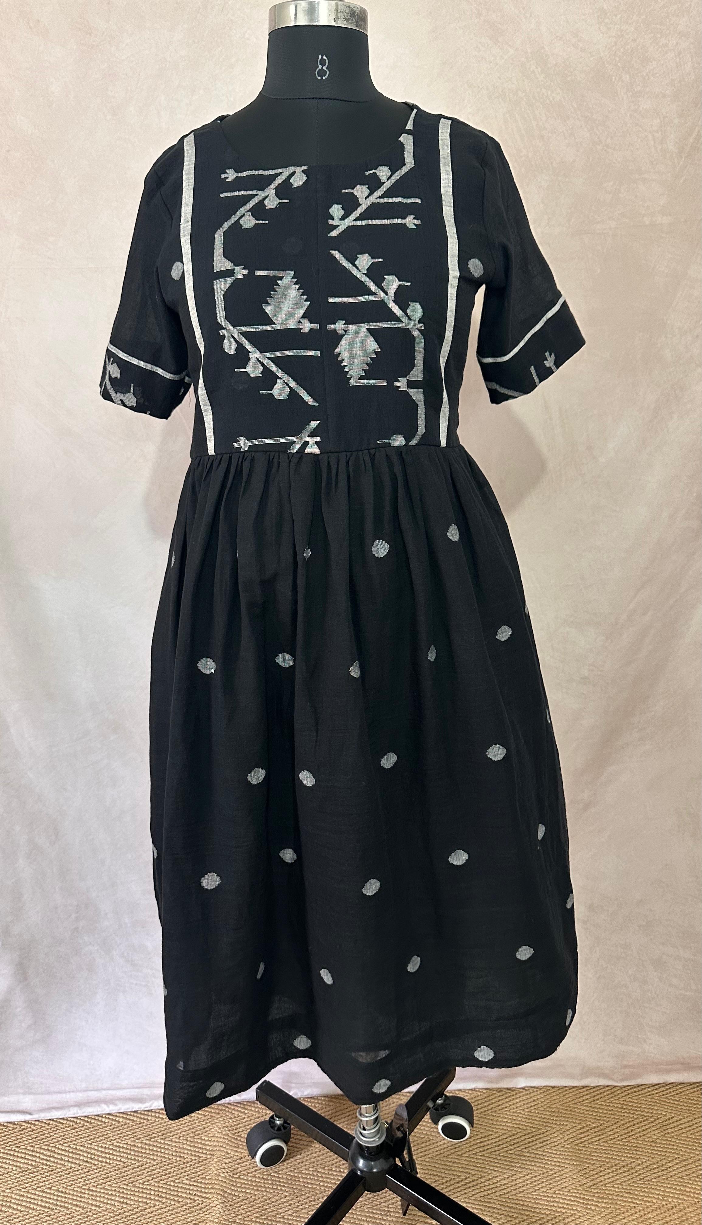 Handloom jamdani cotton dress