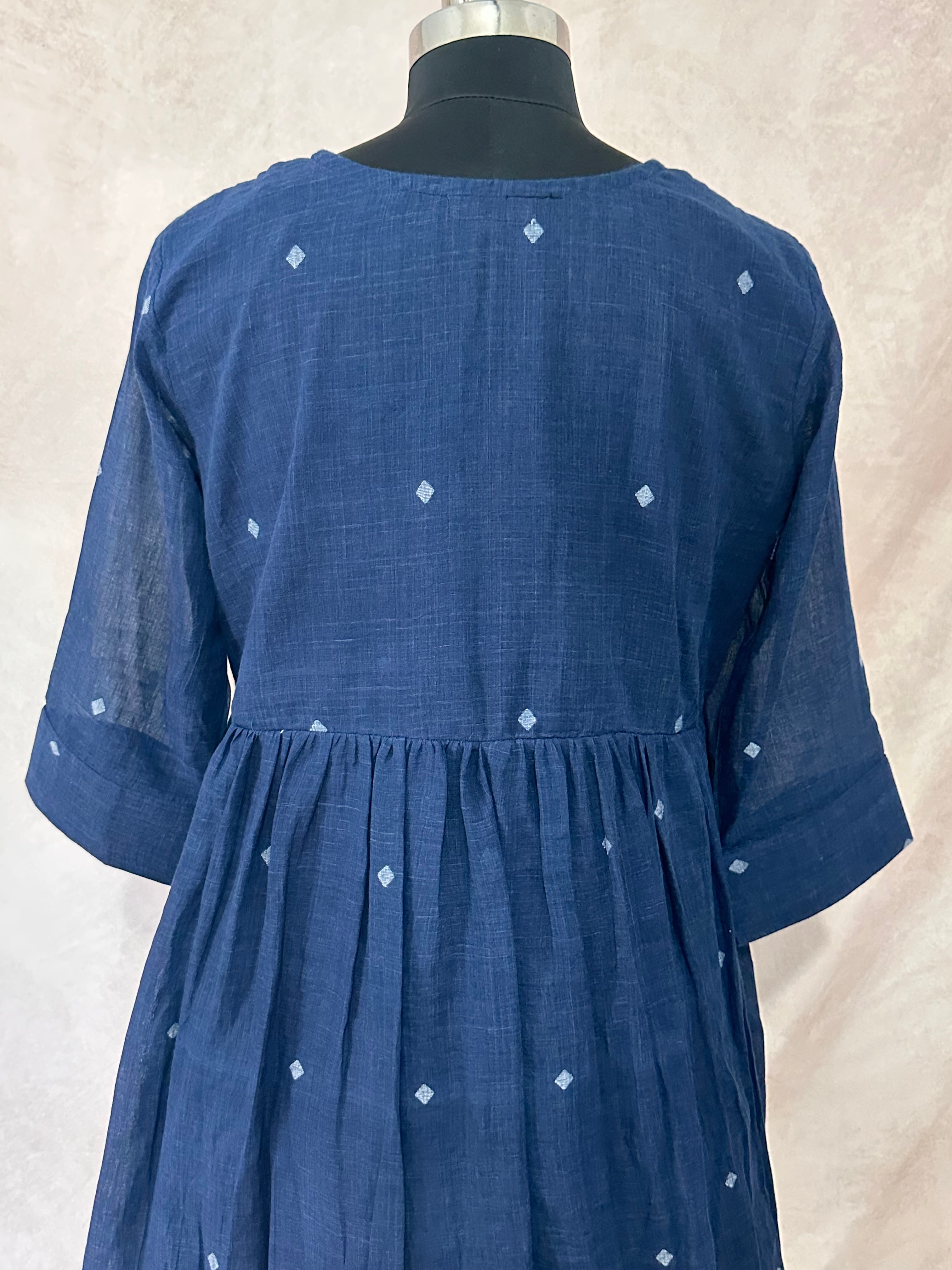 Handloom jamdani cotton dress