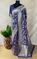 Silk Tissue Alfi figure jaal weave saree with blouse